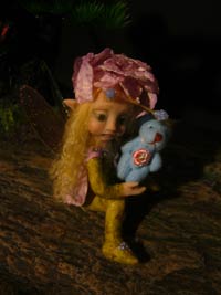 Ooak Baby Fairy Melina and Teddy Bear